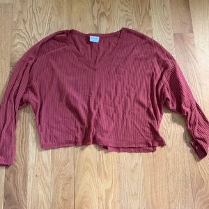 Other Follow Waffle Knit Top